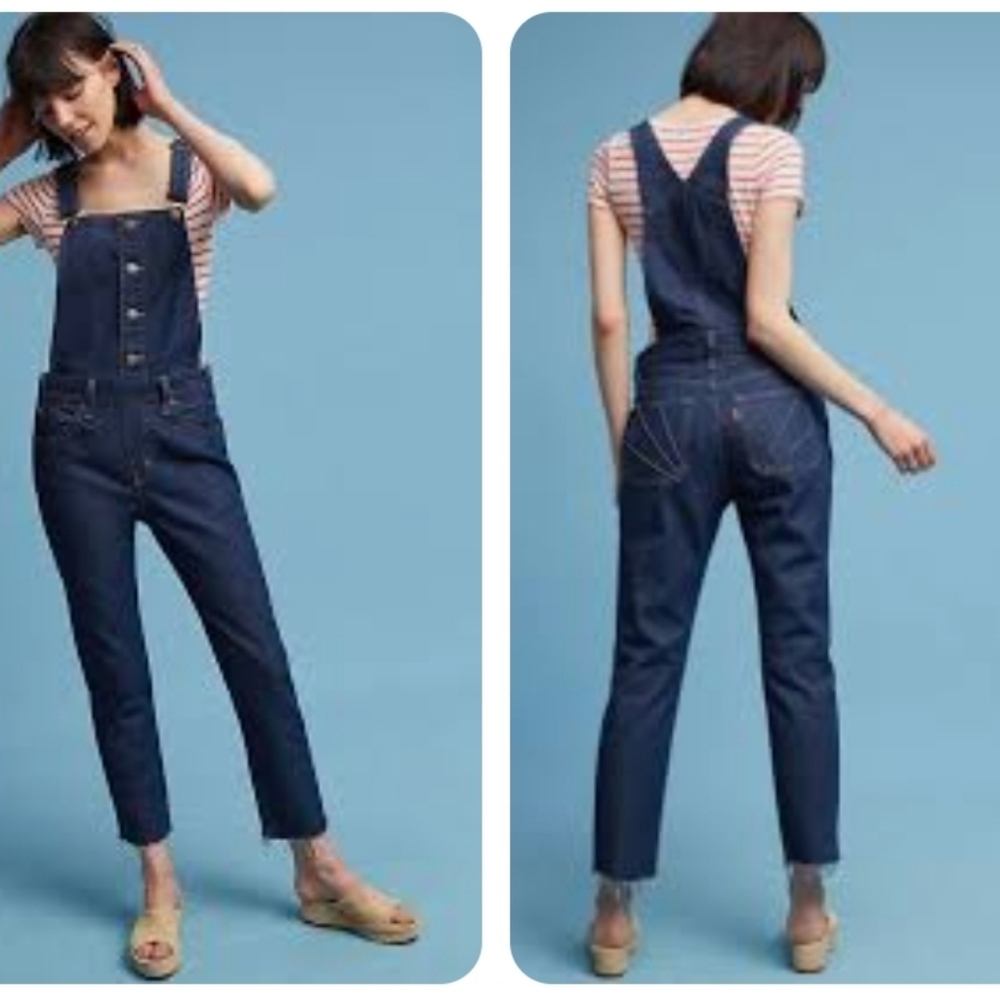 Levi's Women's Orange Tab Denim Bib Overalls Size 24 Color Blue